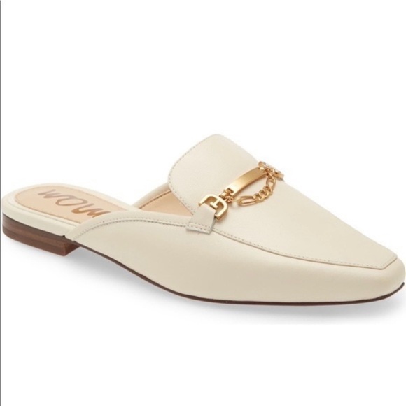 Sam Edelman Shoes - Sam Edelman 6 Evelan Chain Loafer Mule Cream